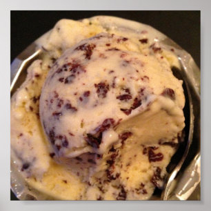 Italiensk affisch för Gelato efterrättfoto