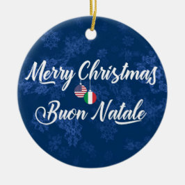 Italiensk amerikansk Dekoration, Buon Natale Julgransprydnad Keramik