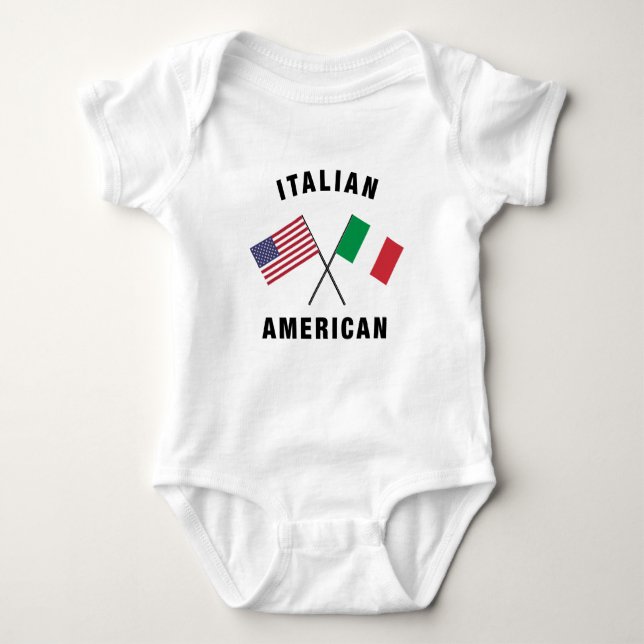 Italiensk amerikanska flaggan t shirt (Framsida)