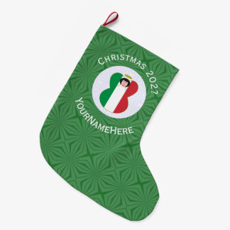 Italiensk ängelflagga för jul stor julstrumpa