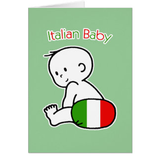 Italiensk baby hälsningskort