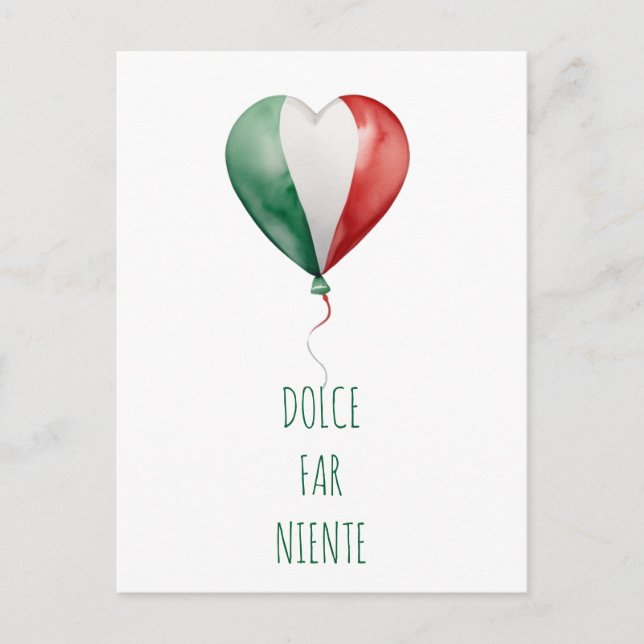 Italiensk ballon Dolce Far Niente Vykort (Framsida)