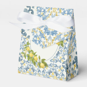 Italiensk blå kakel citron presentaskar