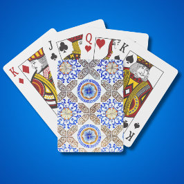 Italiensk blå mosaik casinokort