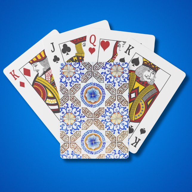 Italiensk blå mosaik casinokort (Skapare uppladdad)