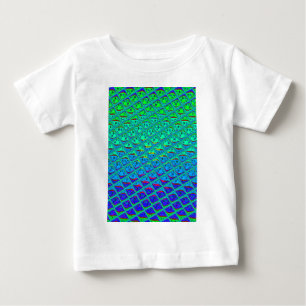 Italiensk blå sjöjungfru motiv konsttryck t-shirt