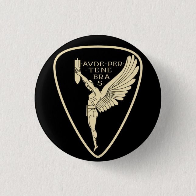 Italiensk bombplanskvadron för flygvapen ww2 knapp (Framsida)