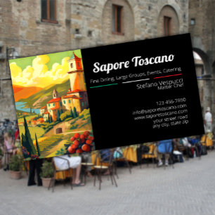 Italiensk Bra Dining Restaurant Chef Visitkort