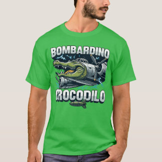 Italiensk Brainrot Bombardino Crocodilo Rolig Hjär T Shirt