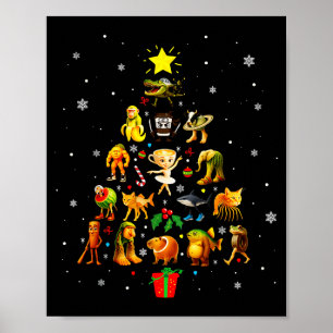 Italiensk Brainrot Meme Julgran Brain Rot Xma Poster