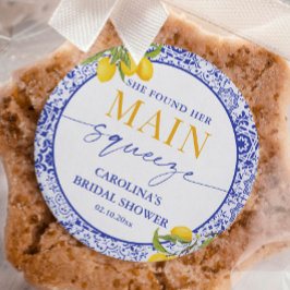 Italiensk Bröllopsdusch med Citron tema Runt Klistermärke