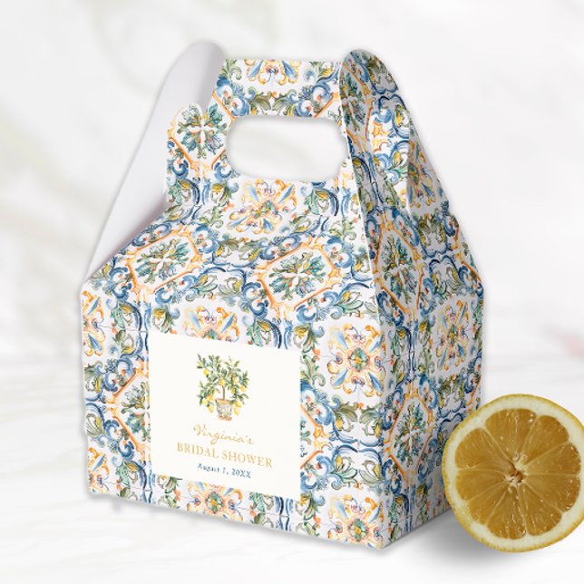 Italiensk bröllopsdusch presentlåda (Italian Bridal Shower Favor Box
)