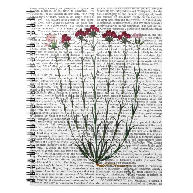 Italiensk carnation 4 anteckningsbok (Framsidan)