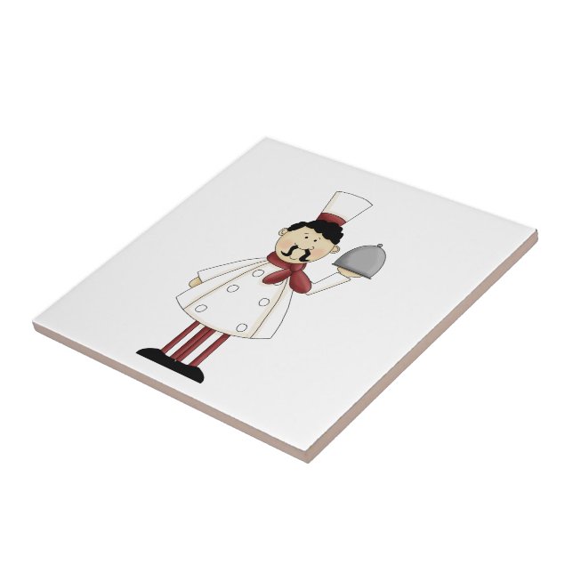 Italiensk Chef #4-panel Kakelplatta (Sidan)