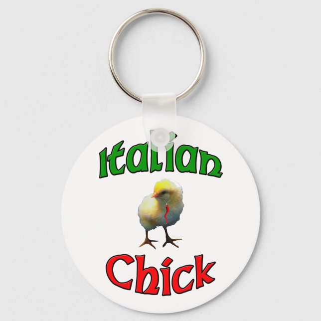 Italiensk Chick med horn Nyckelring (Framsida)