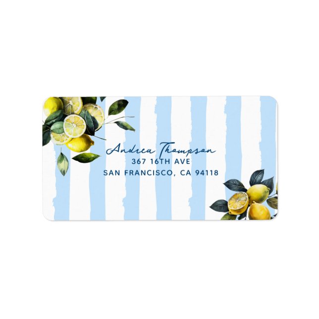 Italiensk citron adressetikett (Framsidan)