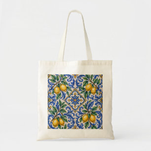 Italiensk citron Azulejo-platta Tygkasse