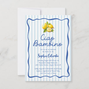 Italiensk citron Cio Baby Shower-inbjudan Inbjudningar