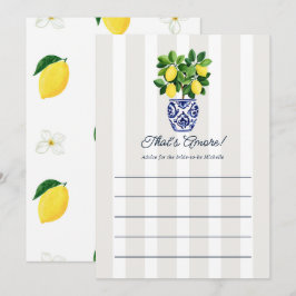Italiensk citron Medelhavet That's Amore Bröllop Rådkort