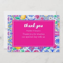 Italiensk citronvattenfärg platt tackkort tack kort