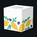 Italiensk Citrus Citron Handritad Bröllop Presentaskar<br><div class="desc">Favoritlåda för Bröllop - Gäst Godis/Presenter Botaniska Handritade Blommor och Citron</div>