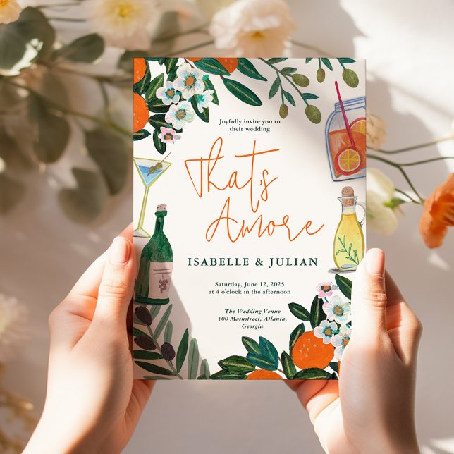 Italiensk citruscocktail bröllopsfirande design inbjudningar (Mediterranean Italian Greece Lemon White Wedding Invitation)