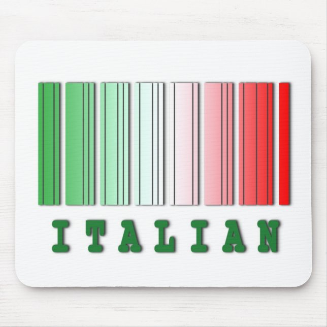 italiensk design för streckkoder musmatta (Framsidan)