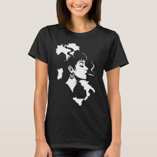 Italiensk Essens: Minimalistisk Kvinnlig Siluett & T Shirt