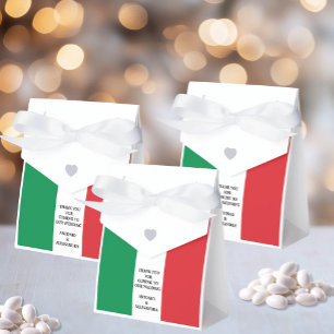 Italiensk flagg Anpassad text Presentaskar