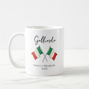 Italiensk flagg familjeåterträff kaffemugg