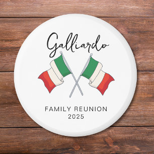 Italiensk flagg familjeåterträff magnet
