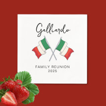 Italiensk flagg familjeåterträff