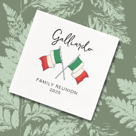 Italiensk flagg familjeåterträff pappersservett