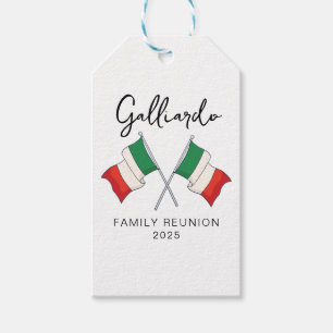 Italiensk flagg familjeåterträff  presentetikett