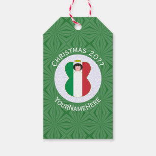 Italiensk flagg julängel Personlig Presentetikett