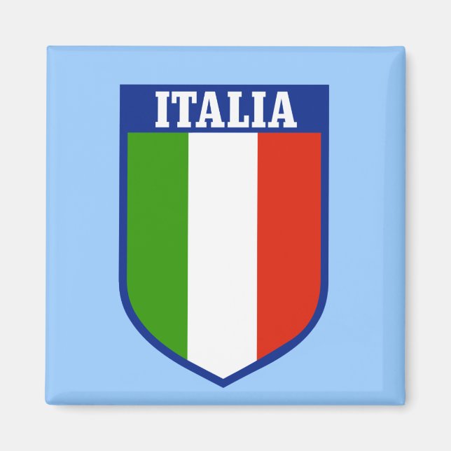 Italiensk flagg kylskåpsmagnet (Framsidan)