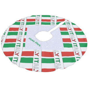 Italiensk flagg mosaik personlig heraldisk design julgransmatta fusklinne