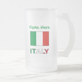 Italiensk flagg Republiken dag stolthet Personlig  Frostat Ölglas