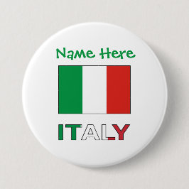 Italiensk flagg Republikens dag stolthet Personlig Knapp