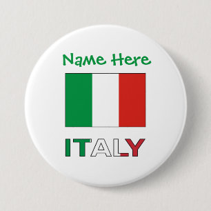 Italiensk flagg Republikens dag stolthet Personlig Knapp