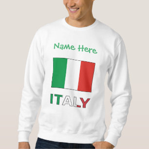 Italiensk flagg Republikens dag stolthet Personlig Lång Ärmad Tröja