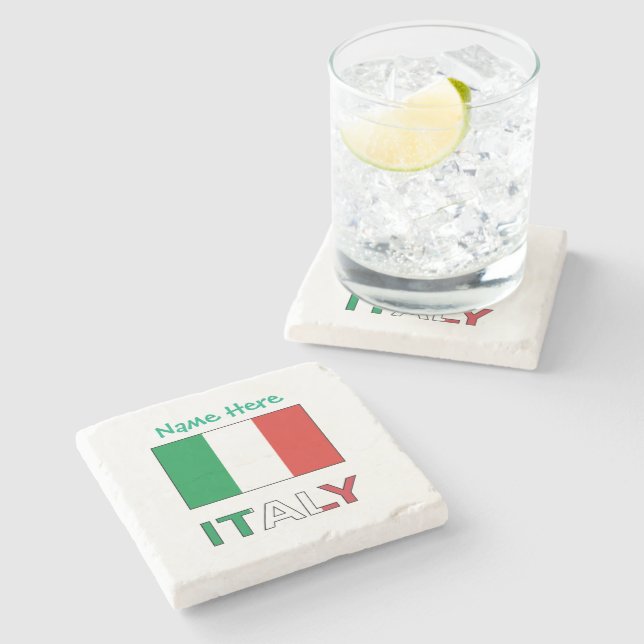 Italiensk flagg Republikens dag stolthet Personlig Stenunderlägg (Sidan)