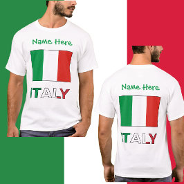 Italiensk flagg Republikens dag stolthet Personlig T Shirt