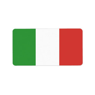 Italiensk flagga adressetikett