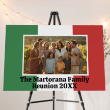 Italiensk flagga anpassad foto horisontell
