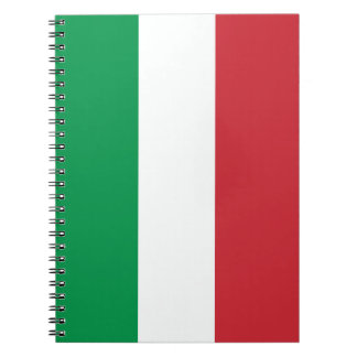 Italiensk flagga av anteckningsboken för anteckningsbok med spiral