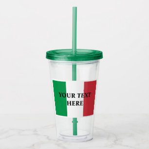 Italiensk flagga av beställnings- partytillförse take away mugg