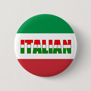 Italiensk flagga av italien knapp