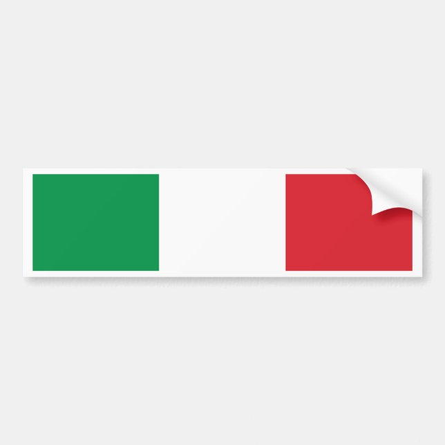 Italiensk flagga bildekal (Framsidan)