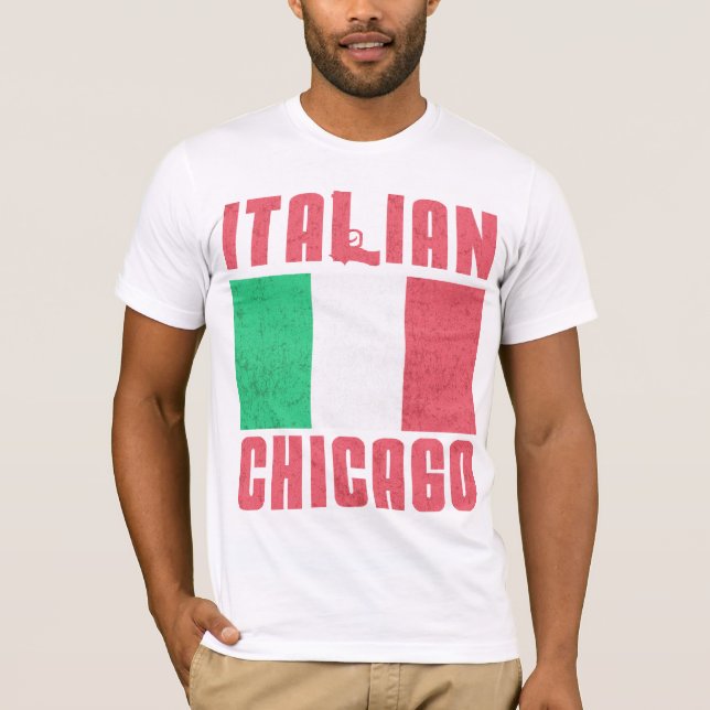 Italiensk flagga Chicago T-shirt (Framsida)